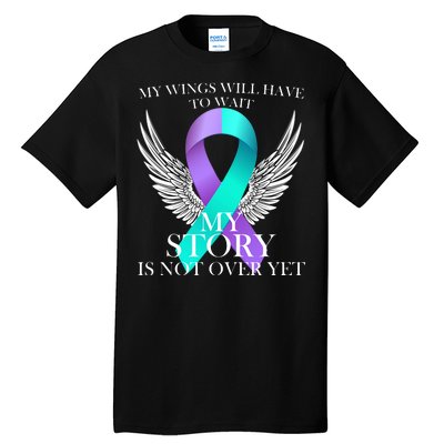 Suicide Prevention Angel Wings Ribbon Tall T-Shirt