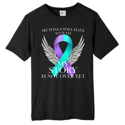 Suicide Prevention Angel Wings Ribbon Tall Fusion ChromaSoft Performance T-Shirt