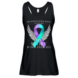 Suicide Prevention Angel Wings Ribbon Ladies Essential Flowy Tank