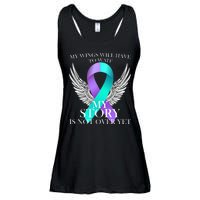 Suicide Prevention Angel Wings Ribbon Ladies Essential Flowy Tank