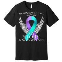 Suicide Prevention Angel Wings Ribbon Premium T-Shirt