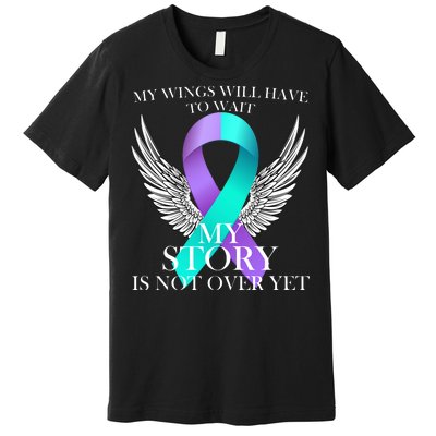 Suicide Prevention Angel Wings Ribbon Premium T-Shirt