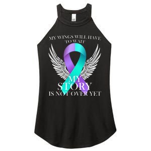 Suicide Prevention Angel Wings Ribbon Women's Perfect Tri Rocker Tank