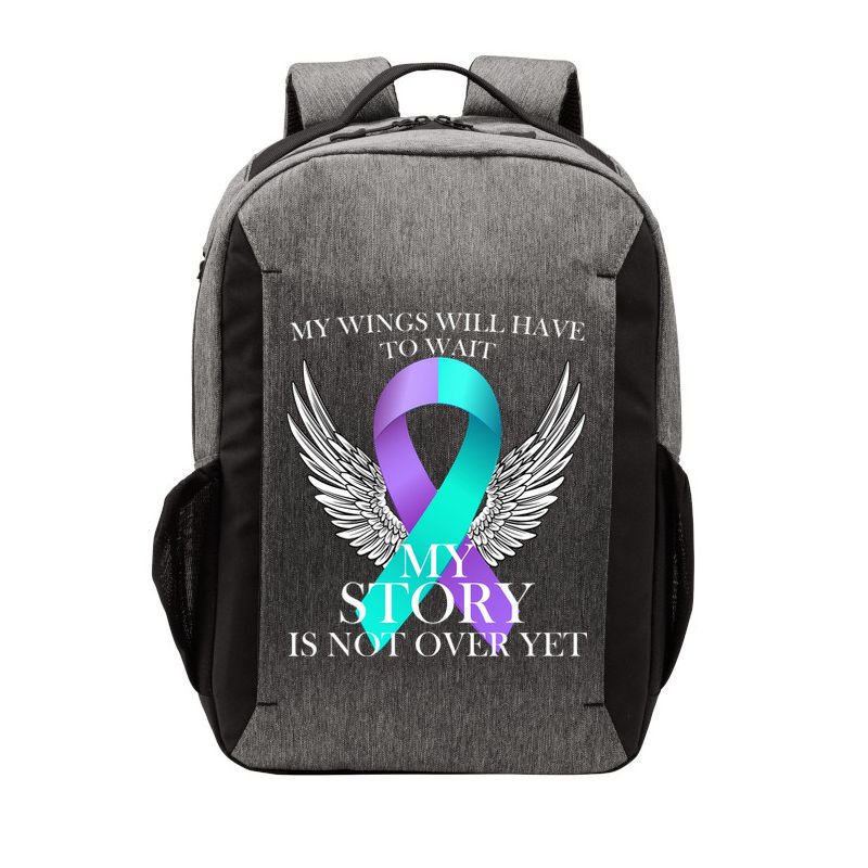 Suicide Prevention Angel Wings Ribbon Vector Backpack