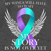 Suicide Prevention Angel Wings Ribbon Vector Backpack