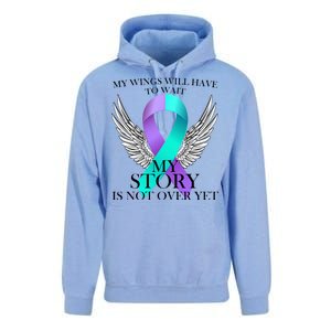 Suicide Prevention Angel Wings Ribbon Unisex Surf Hoodie