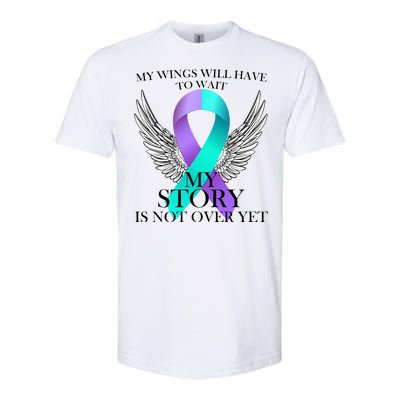 Suicide Prevention Angel Wings Ribbon Softstyle® CVC T-Shirt