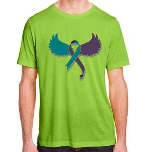 Suicide Prevention Angle Wings Awareness Ribbon Adult ChromaSoft Performance T-Shirt