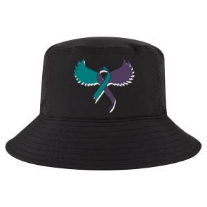 Suicide Prevention Angle Wings Awareness Ribbon Cool Comfort Performance Bucket Hat