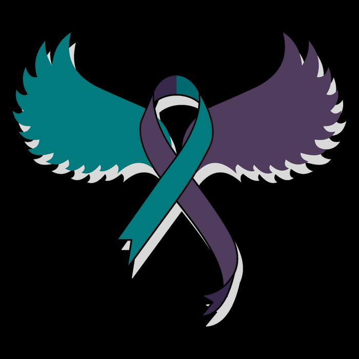 Suicide Prevention Angle Wings Awareness Ribbon Cooling Performance Crew T-Shirt