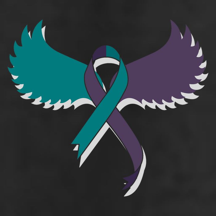 Suicide Prevention Angle Wings Awareness Ribbon Adult Drive Performance Visor