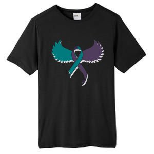 Suicide Prevention Angle Wings Awareness Ribbon Tall Fusion ChromaSoft Performance T-Shirt