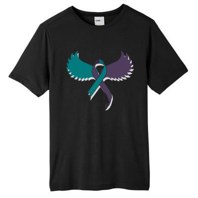 Suicide Prevention Angle Wings Awareness Ribbon Tall Fusion ChromaSoft Performance T-Shirt