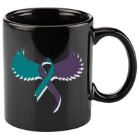 Suicide Prevention Angle Wings Awareness Ribbon 11oz C Handle Ceramic Mug