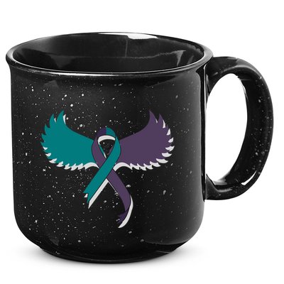 Suicide Prevention Angle Wings Awareness Ribbon 15oz Campfire Ceramic Mug
