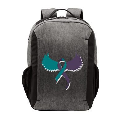 Suicide Prevention Angle Wings Awareness Ribbon Vector Backpack