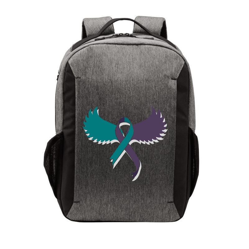 Suicide Prevention Angle Wings Awareness Ribbon Vector Backpack