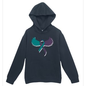 Suicide Prevention Angle Wings Awareness Ribbon Urban Pullover Hoodie