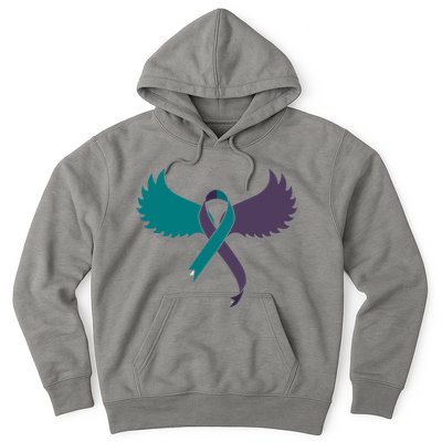 Suicide Prevention Angle Wings Awareness Ribbon Hoodie