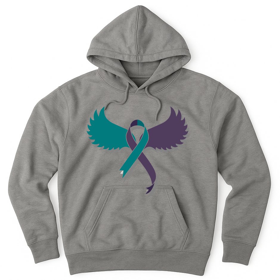 Suicide Prevention Angle Wings Awareness Ribbon Hoodie