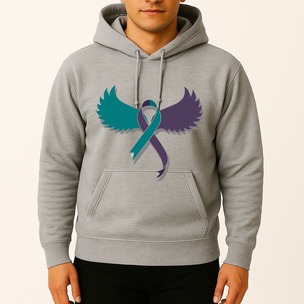 Suicide Prevention Angle Wings Awareness Ribbon Hoodie