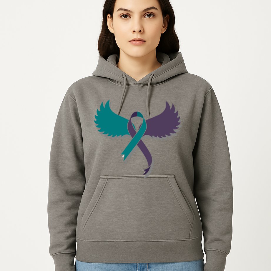 Suicide Prevention Angle Wings Awareness Ribbon Hoodie