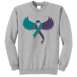 Suicide Prevention Angle Wings Awareness Ribbon Sweatshirt