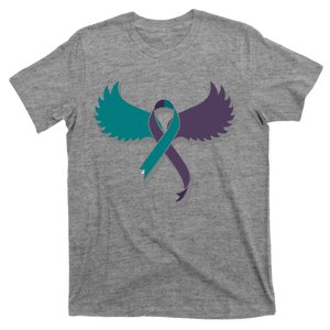 Suicide Prevention Angle Wings Awareness Ribbon T-Shirt