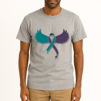 Suicide Prevention Angle Wings Awareness Ribbon Tall T-Shirt