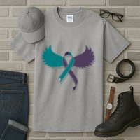 Suicide Prevention Angle Wings Awareness Ribbon Tall T-Shirt