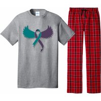 Suicide Prevention Angle Wings Awareness Ribbon Pajama Set