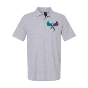 Suicide Prevention Angle Wings Awareness Ribbon Softstyle Adult Sport Polo