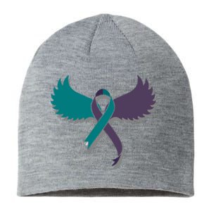 Suicide Prevention Angle Wings Awareness Ribbon Sustainable Beanie