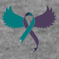Suicide Prevention Angle Wings Awareness Ribbon Cropped Pullover Crew