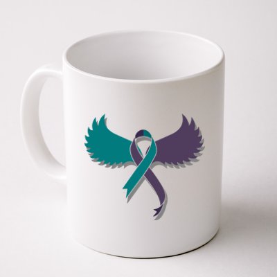 Suicide Prevention Angle Wings Awareness Ribbon Coffee Mug