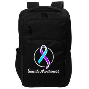 Suicide Prevention Awareness Ribbon Impact Tech Backpack