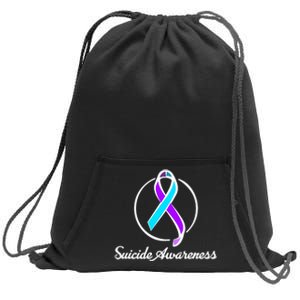 Suicide Prevention Awareness Ribbon Sweatshirt Cinch Pack Bag