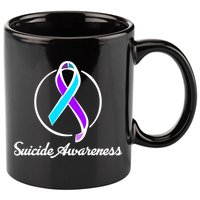Suicide Prevention Awareness Ribbon 11oz C Handle Ceramic Mug