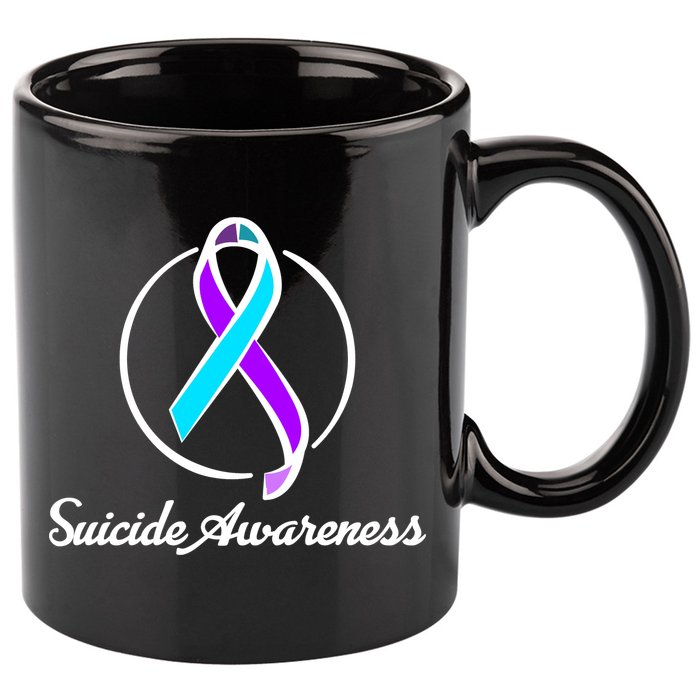 Suicide Prevention Awareness Ribbon 11oz C Handle Ceramic Mug