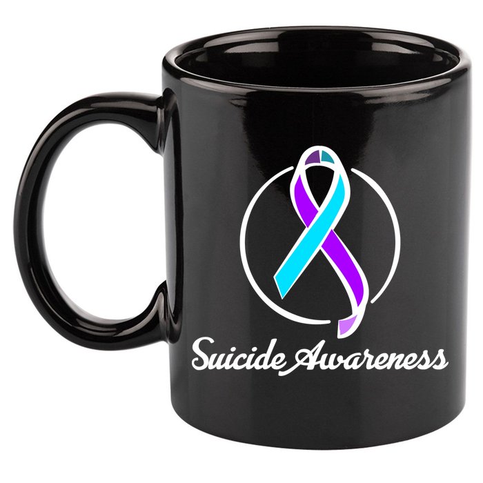 Suicide Prevention Awareness Ribbon 11oz C Handle Ceramic Mug