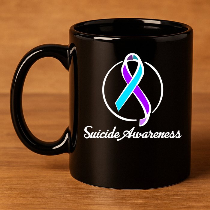 Suicide Prevention Awareness Ribbon 11oz C Handle Ceramic Mug