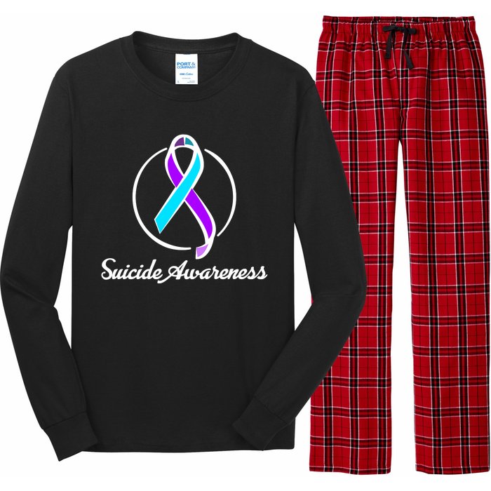 Suicide Prevention Awareness Ribbon Long Sleeve Pajama Set