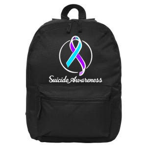 Suicide Prevention Awareness Ribbon 16 in Basic Backpack