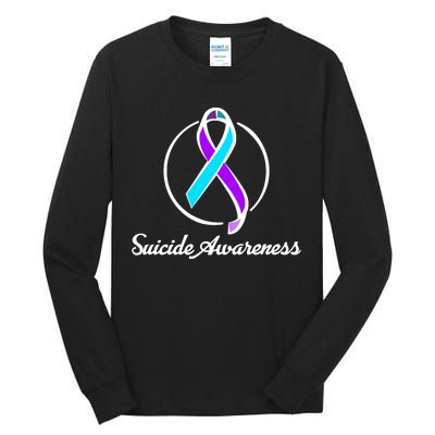 Suicide Prevention Awareness Ribbon Tall Long Sleeve T-Shirt