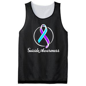 Suicide Prevention Awareness Ribbon Mesh Reversible Basketball Jersey Tank