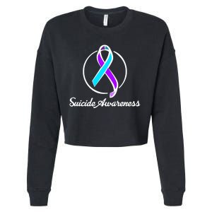 Suicide Prevention Awareness Ribbon Cropped Pullover Crew