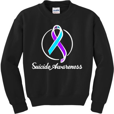 Suicide Prevention Awareness Ribbon Kids Sweatshirt