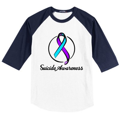 Suicide Prevention Awareness Ribbon Baseball Sleeve Shirt