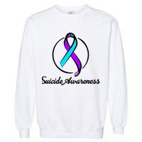 Suicide Prevention Awareness Ribbon Garment-Dyed Sweatshirt