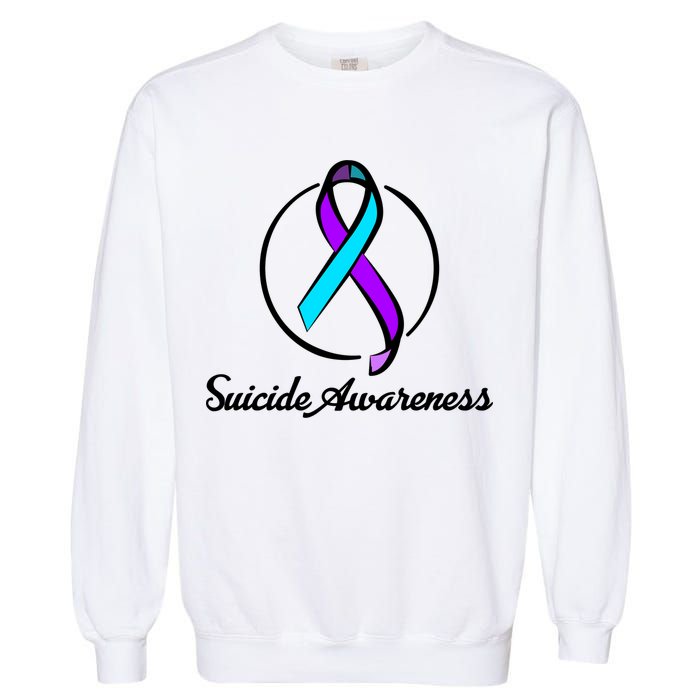 Suicide Prevention Awareness Ribbon Garment-Dyed Sweatshirt